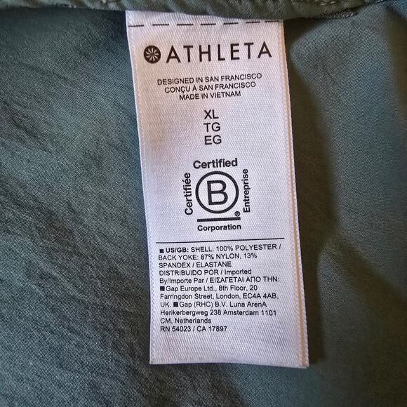 Athleta Advantage Poplin Top Quarter Zip Pullover Jacket - Picture 7 of 12